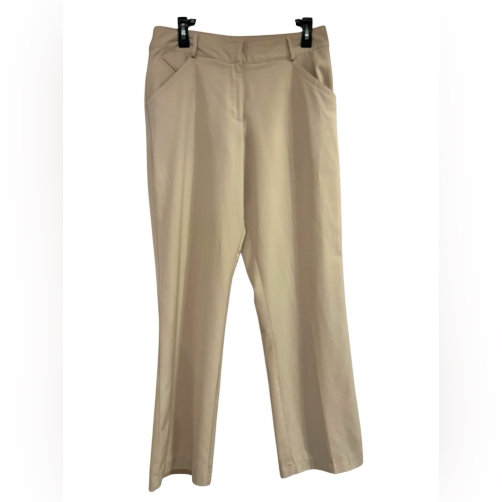 Nike Women’s Dri Fit UV Golf Pants Beige Light Tan Straight-Leg Pants Sz 8